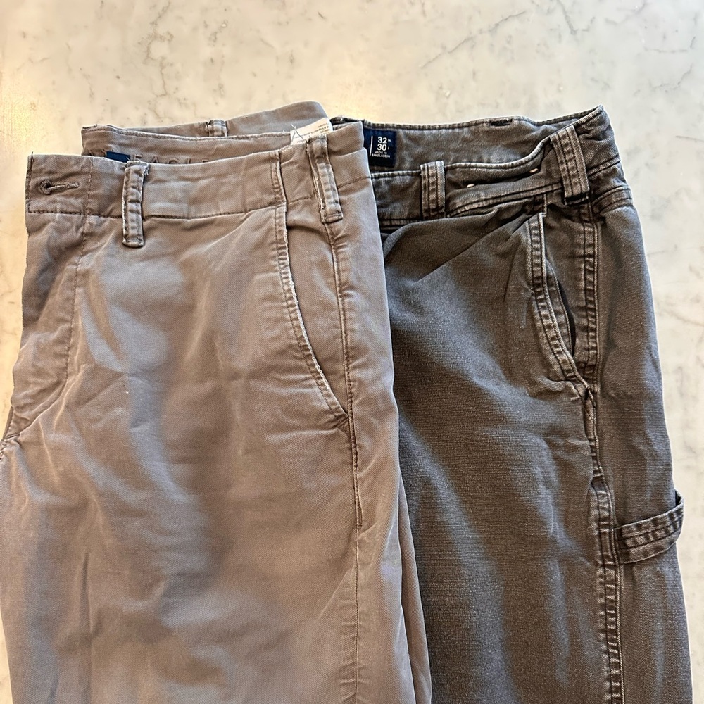 2 pairs Men's Casual Pants - Gray - 32x30